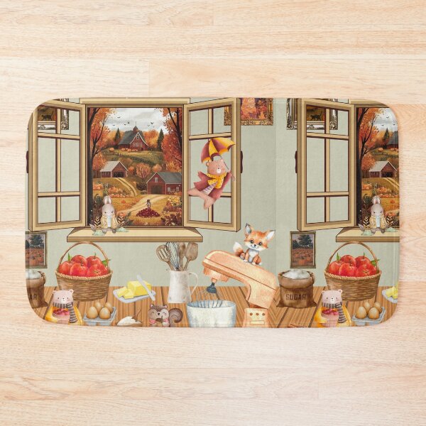 Item preview,  Animals Baking Cozy Autumn Pie designed and sold by Cherry Peony.