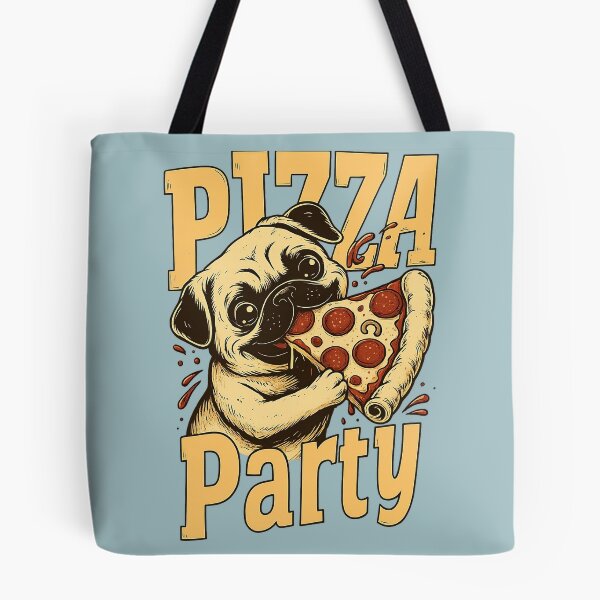 Item preview, Pug de fiesta de pizza: diseño divertido para amantes de la pizza designed and sold by SnapLabDesigns.