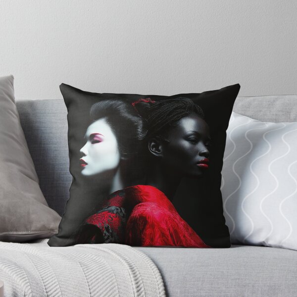 Item preview, Japan and Afrika Ladies in red - glamorous fashion portrait designed and sold by KsaveraArt.