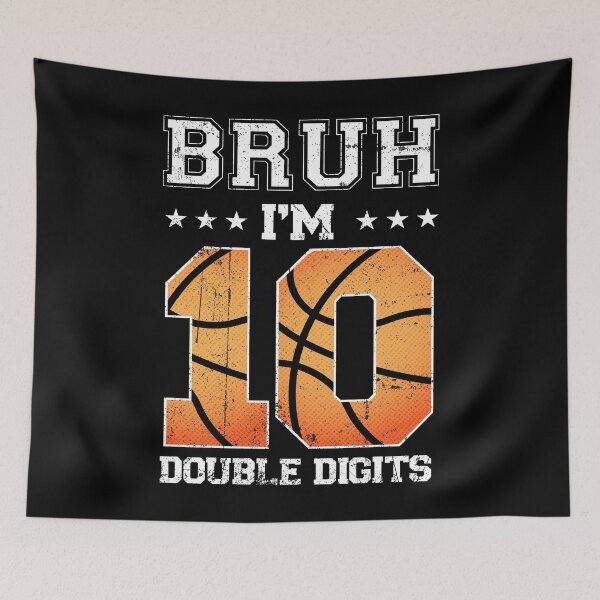 Item preview, Bruh I'm Double Digits 10th Birthday Basketball designed and sold by SakuraPxl.