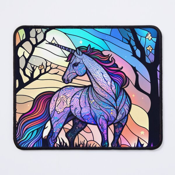 Item preview, Stained GLASS UNICORN designed and sold by CleverCulture.