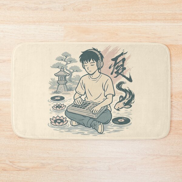Item preview, Zen Headphones Lo-fi – Chill Beatmaker in Japanese Garden designed and sold by KrintoryTees.