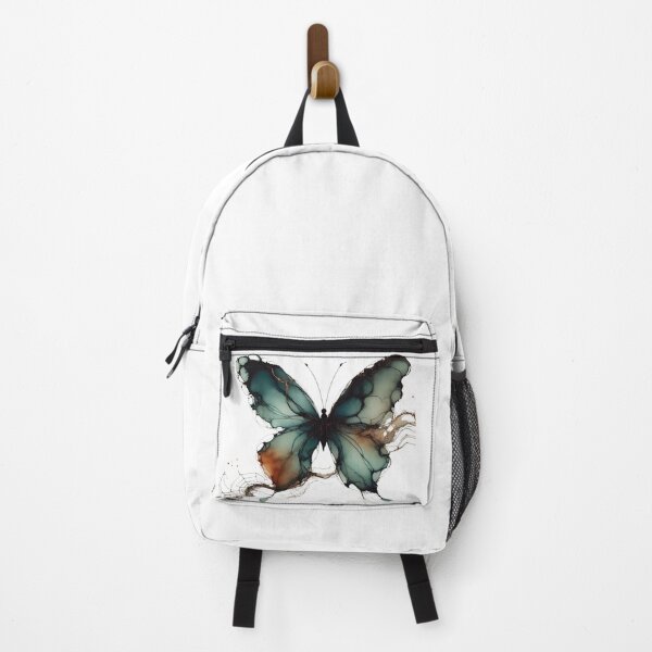 Item preview, Alcohol Ink Butterfly with Spiderweb Accents – Gothic Halloween Fantasy Art designed and sold by asudesign.