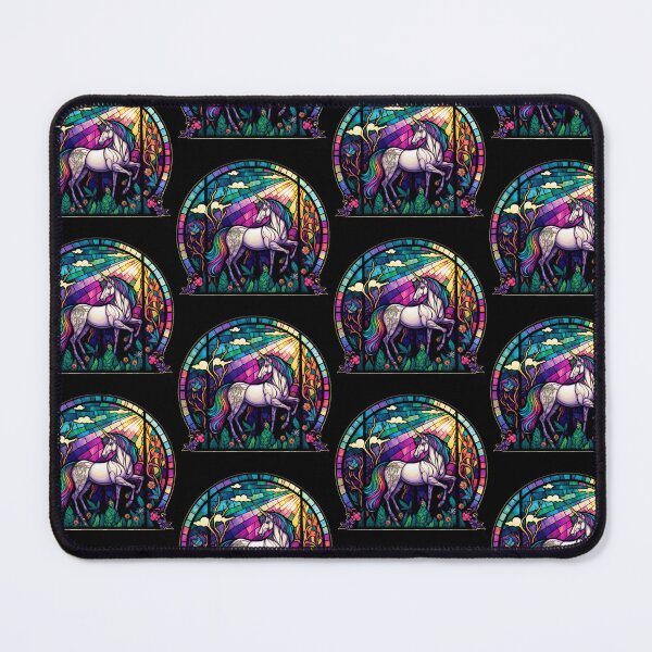 Item preview, Stained Glass UNICORN designed and sold by CleverCulture.