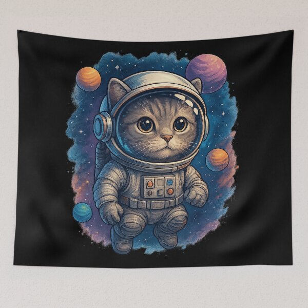 Item preview, Cute Astronaut Cat designed and sold by creatix-boutik.