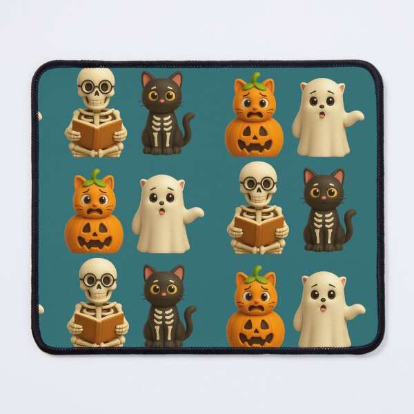 Item preview, Cute Halloween – Pumpkin, Ghost, Cat & Skeleton. Halloween Mignon – Citrouille, Fantôme, Chat et Squelette designed and sold by Drawingshirts.