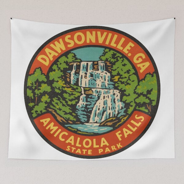 Item preview, Amicalola Falls Vintage Style Decal designed and sold by Decal Mania.