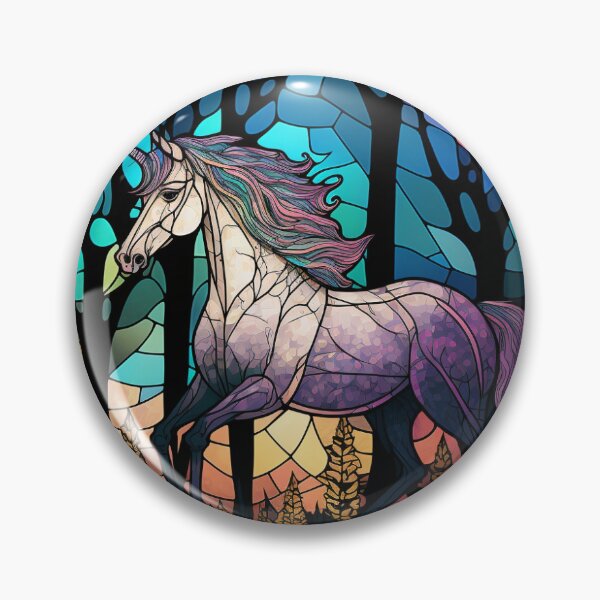 Item preview, Stained Glass UNICORN  designed and sold by CleverCulture.