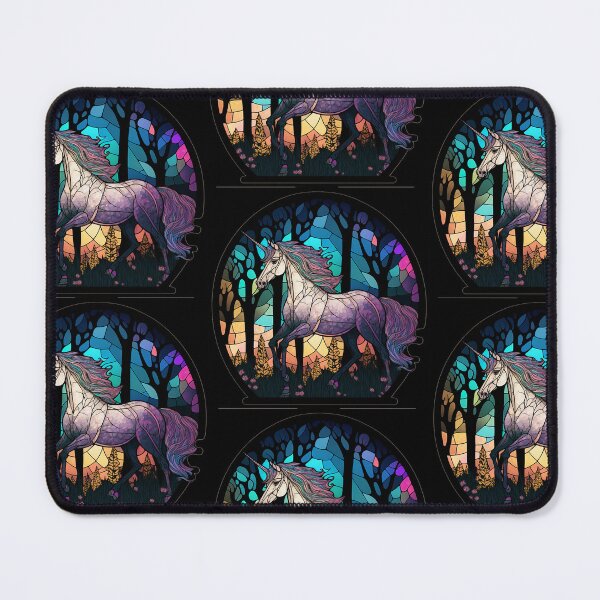 Item preview, Stained Glass UNICORN designed and sold by CleverCulture.