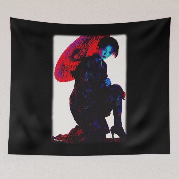 Item preview, Japanese Lady - glamorous fashion portrait designed and sold by KsaveraArt.