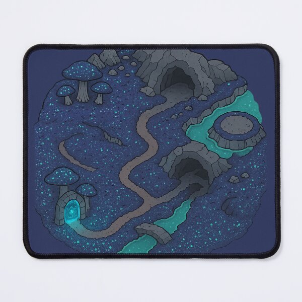 Item preview, Alien Dungeon Map – Fantasy RPG Cave with Glowing Mushrooms designed and sold by KrintoryTees.