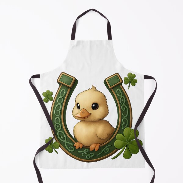 Item preview, Kawaii Duck and Lucky Clovers with Celtic Motif – St. Patrick’s Day Style designed and sold by TeeTimeTreasure.