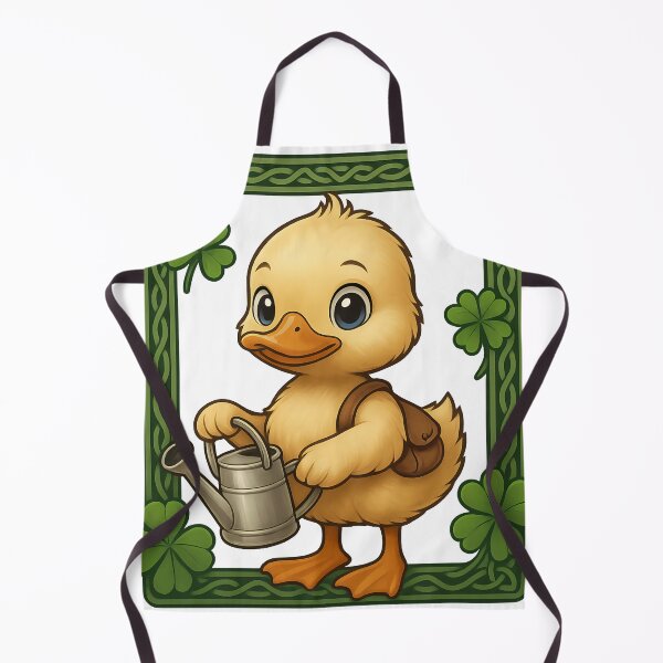 Item preview, Kawaii Duck and Lucky Clovers with Celtic Motif – St. Patrick’s Day Style designed and sold by TeeTimeTreasure.