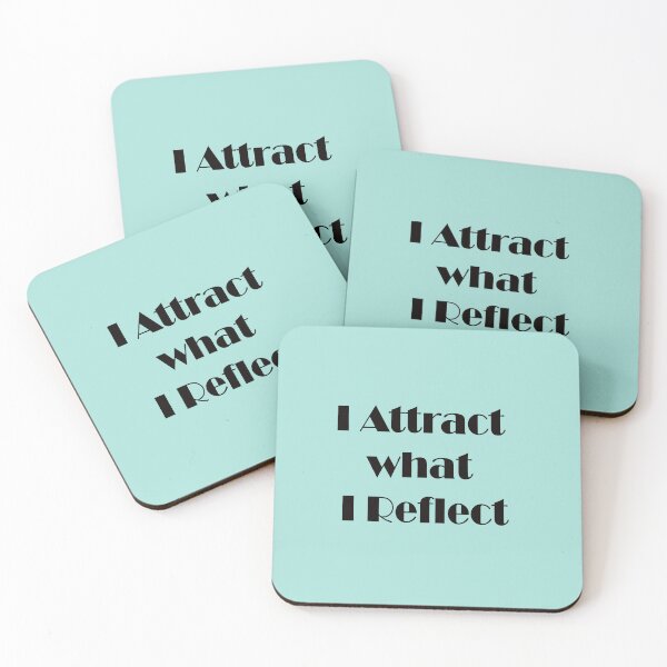 Item preview, I Attract What I Reflect – Manifestation & Energy Quote designed and sold by ArtNestVerse.