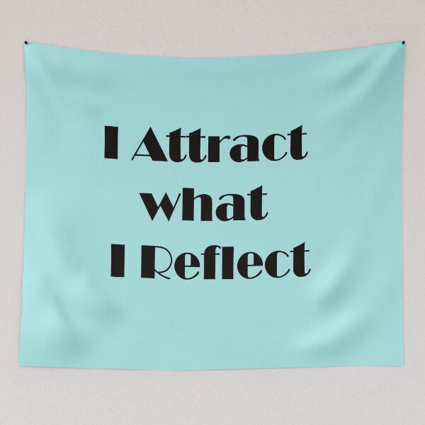 Item preview, I Attract What I Reflect – Manifestation & Energy Quote designed and sold by ArtNestVerse.