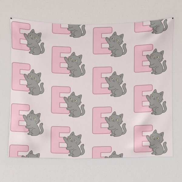 Item preview, Alphabet “E” – Cute Fluffy Cat Initial Sticker designed and sold by wwshd.