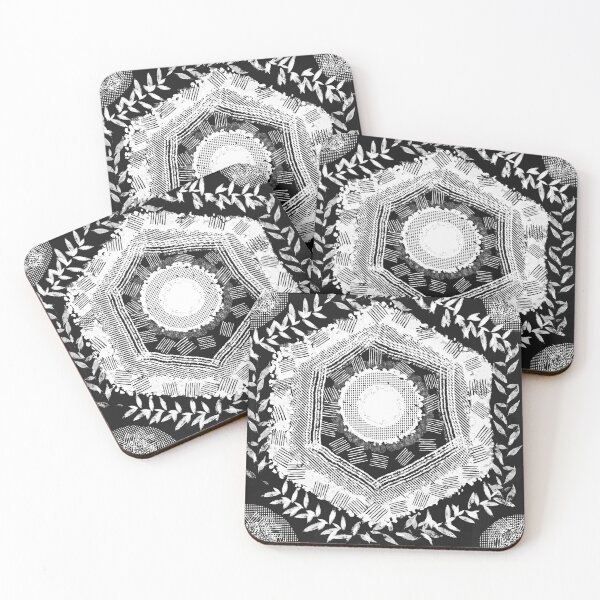 Item preview, Retro Black and White Aesthetic Geometric Pattern Design designed and sold by PVTCreations.