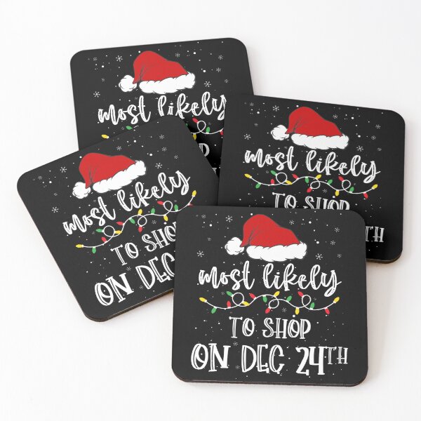 Item preview, Most Likely To Shop on December 24th Santa Hat Xmas Lights designed and sold by louisshanebl.