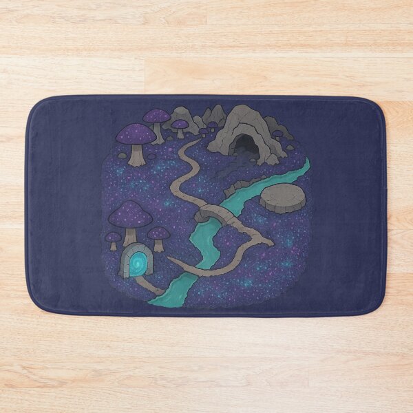 Item preview, Glowing Mushroom Dungeon Map – Fantasy RPG Cave with Portal designed and sold by KrintoryTees.
