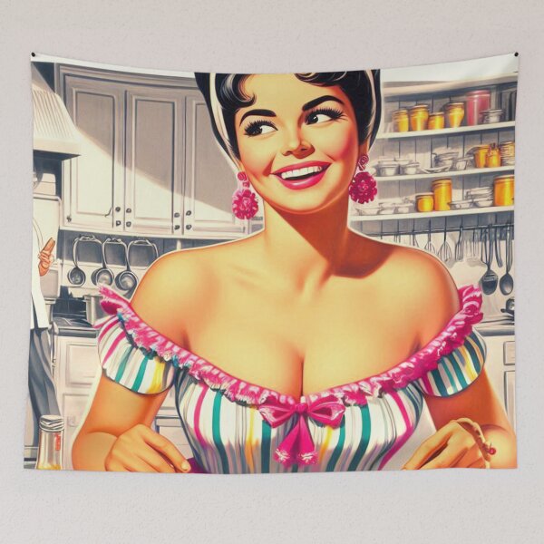 Item preview, Cute Retro Chef Pin-up designed and sold by PulpVintage.