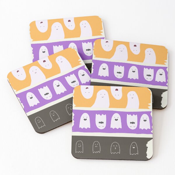 Item preview, Doodle cuteness ghosts brush stripes designed and sold by ElixirCraft.