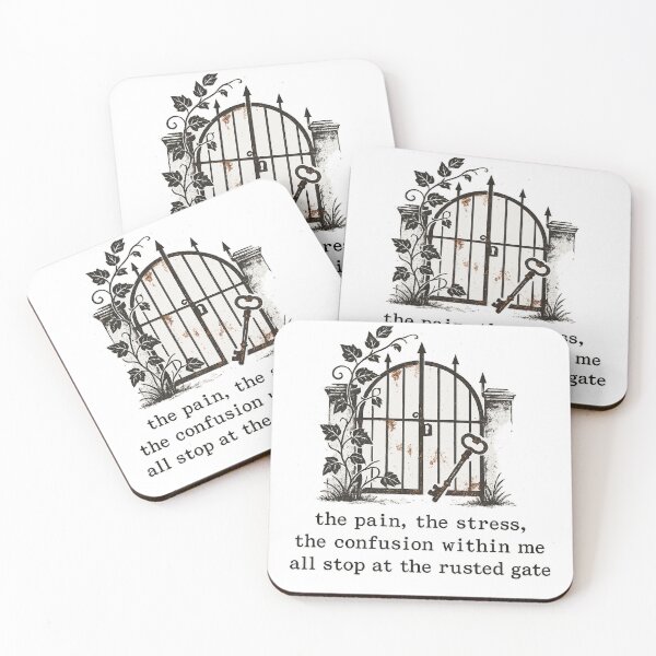 Item preview, Rusted gate 1 - poem art designed and sold by krisstynicole.