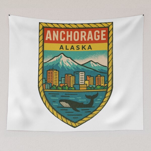 Item preview, Anchorage Alaska Vintage Style Decal designed and sold by Decal Mania.