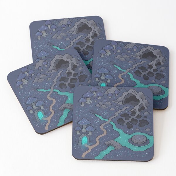 Item preview, Cavern Maze Dungeon Map – Fantasy RPG Cave with Glowing Portal designed and sold by KrintoryTees.