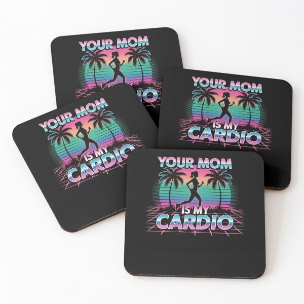 Item preview, Your Mom Is My Cardio – Vaporwave Sunset Vibes designed and sold by Gravly.