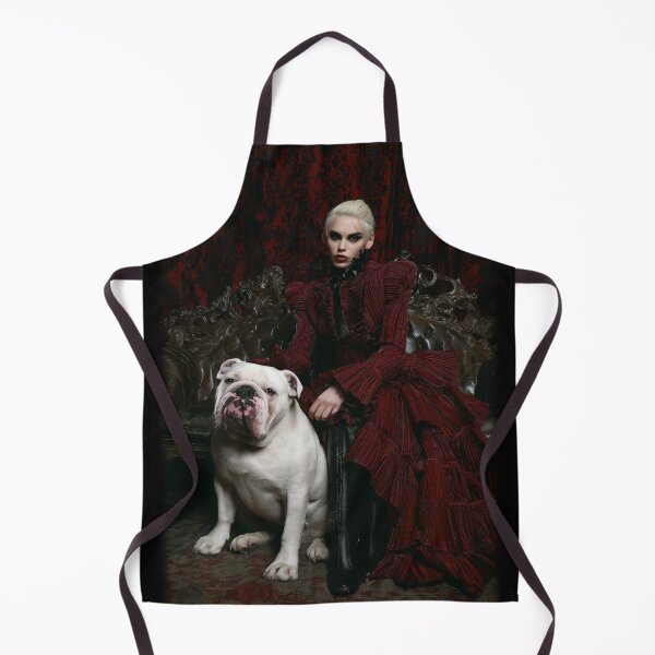 Artikelvorschau, Dame mit Bulldogge – glamouröses Modeportrait entworfen und verkauft von KsaveraArt.
