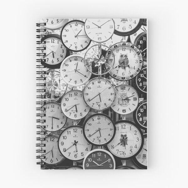 Item preview, Black and white clocks designed and sold by Lingo Shop.