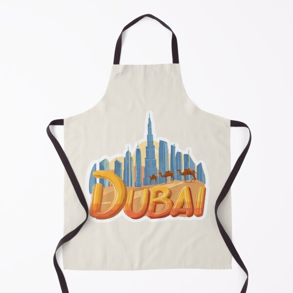 Item preview, Dubai UAE Vintage Travel Sticker - Retro Skyline & Desert Design designed and sold by Blurbean.