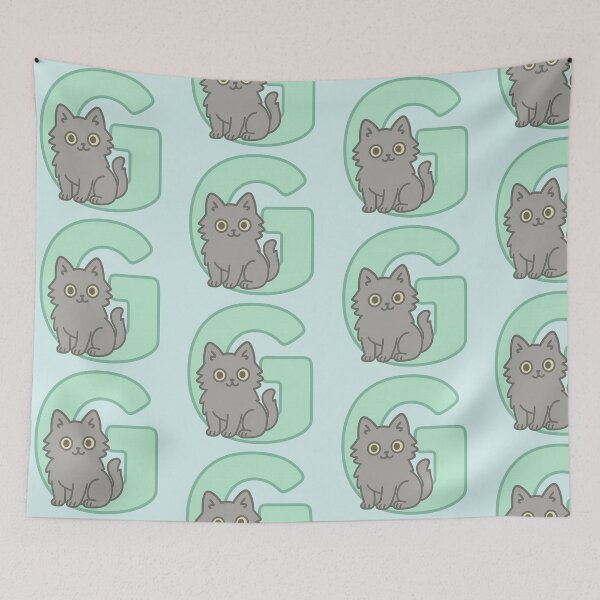 Item preview, Alphabet “G” – Cute Fluffy Cat Initial Sticker designed and sold by wwshd.