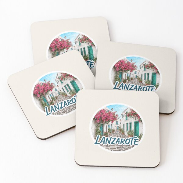 Item preview, Lanzarote Spain Vintage Travel Sticker - Retro Canary Islands Design designed and sold by Blurbean.