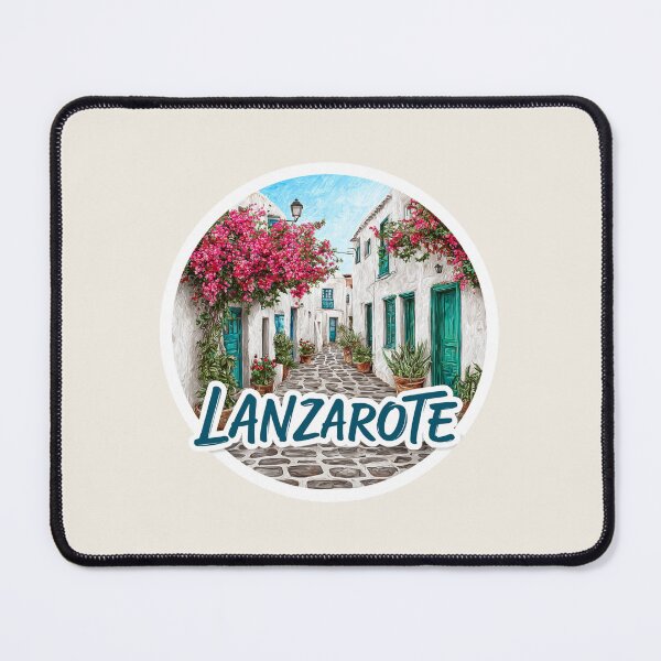 Item preview, Lanzarote Spain Vintage Travel Sticker - Retro Canary Islands Design designed and sold by Blurbean.