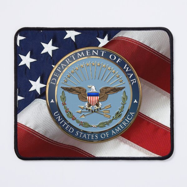 Item preview, United States Department of War Emblem over American Flag designed and sold by Serge Averbukh Art Studio.