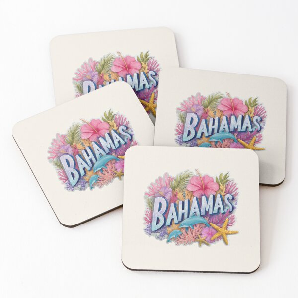 Item preview, Bahamas Vintage Travel Sticker - Retro Tropical Island & Ocean Design designed and sold by Blurbean.