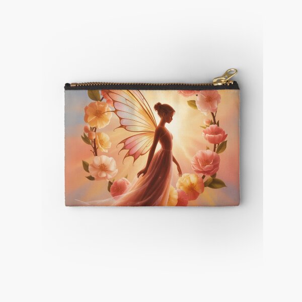 Item preview, Luminous fairy surrounded by flowers – Magical illustration at dawn designed and sold by FusiTink.