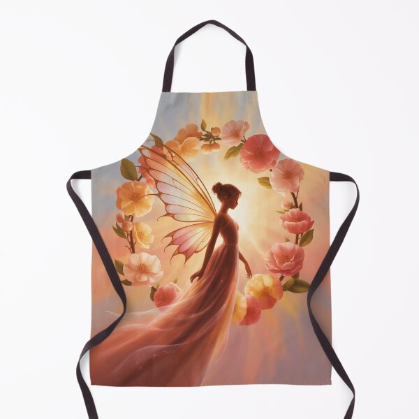 Item preview, Luminous fairy surrounded by flowers – Magical illustration at dawn designed and sold by FusiTink.