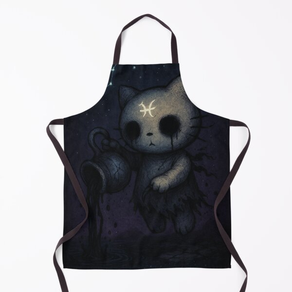 Item preview, Dark Aquarius: Creepy Zodiac Cat Spilling Mystical Water designed and sold by art-emissa.
