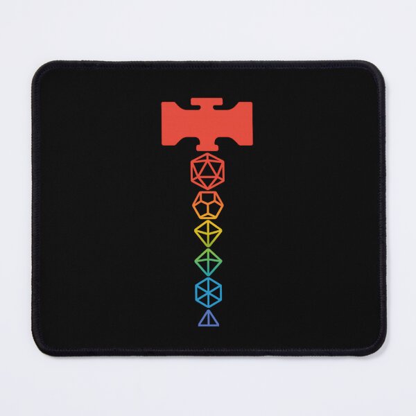 Item preview, Rainbow Dice Hammer Mace Warhammer Tabletop RPG Gaming designed and sold by ContTraders.