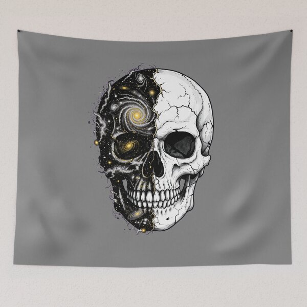 Item preview, Cosmic Skull Galaxy Art Life and Universe Design designed and sold by Shoot-The-Moon.