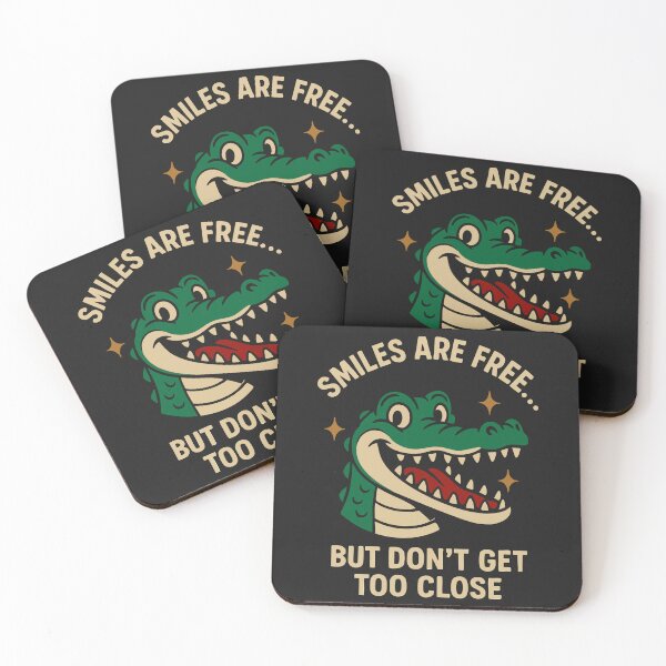 Item preview, Funny Crocodile Design – Smiles Are Free but Don’t Get Too Close designed and sold by Print-Zoo.