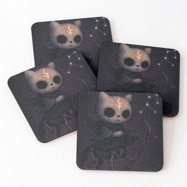 Item preview, Dark Sagittarius: cat-centaur skeleton shooting arrows designed and sold by art-emissa.