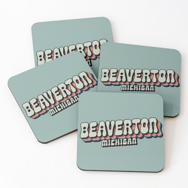 Item preview, Beaverton Michigan 70s Retro Rainbow designed and sold by TheOldMittenIllustrated.