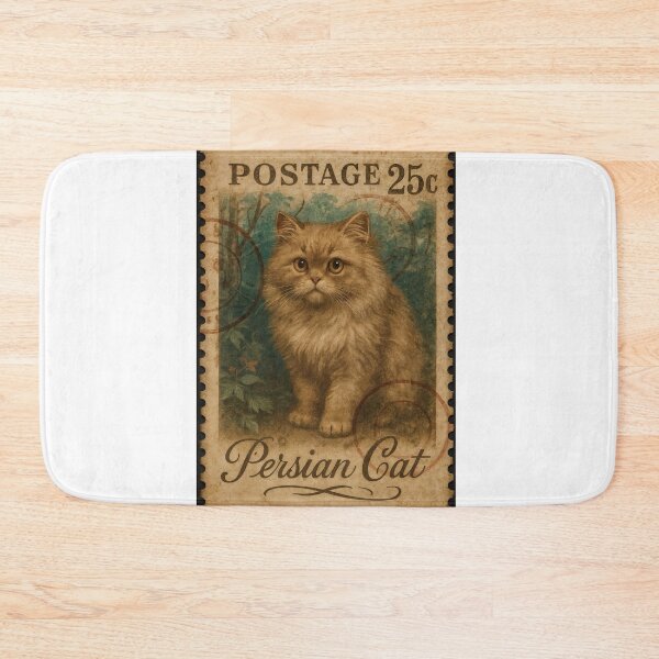 Item preview, Vintage Persian Cat Postage Stamp – Feline Elegance Meets Postal Nostalgia designed and sold by ForeverPrintsOK.