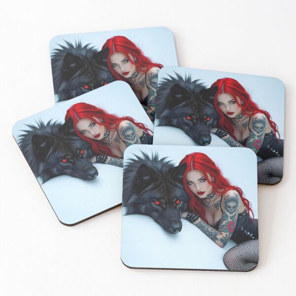 Item preview,  The Gothic Girl and Her Wolf designed and sold by GothicRubette.