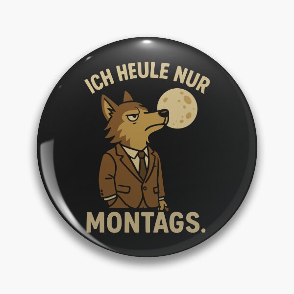 Item preview, Funny Wolf Monday motif – I only howl on Mondays designed and sold by Print-Zoo.