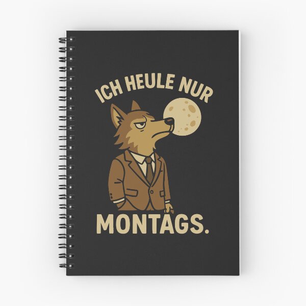 Item preview, Funny Wolf Monday motif – I only howl on Mondays designed and sold by Print-Zoo.