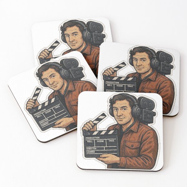Item preview, Illustration of a Filmmaker with Clapperboard and Vintage Camera designed and sold by Creative88Art.